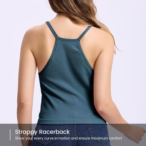 BAMBOO COOL Women's Seamless Tank Top Moisture-Wicking Workout Ribbed Camisoles U-Neck Camis 3-Pack in Kuwait