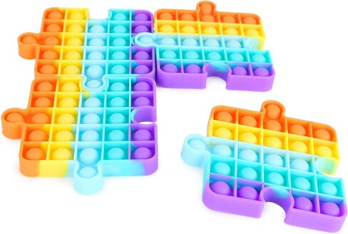 Toyland® لعبة التململ الحسية على شكل منشار قوس قزح - اصنع منشار الفقاعات الخاص بك! in Kuwait