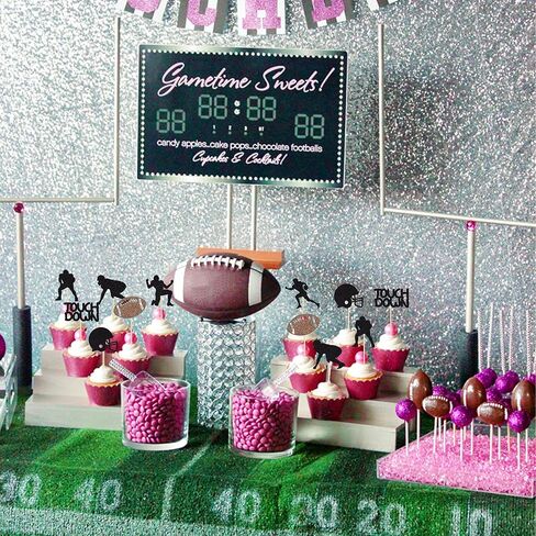 Gyufise 28Pcs Rugby Ball Cupcake Toppers Black Football Players Sport Cupcake Picks Football Cupcake Toppers Super Rugby Touch Down Sports Theme Baby Shower Birthday Party Cake Decorations Supplies in Saudi Arabia