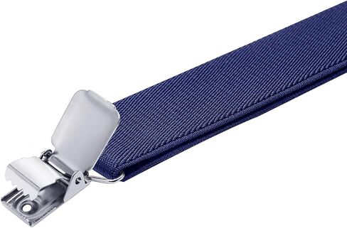 Mens Suspenders X Back Adjustable 1.4'' Wide with Heavy Duty Clips in Saudi Arabia