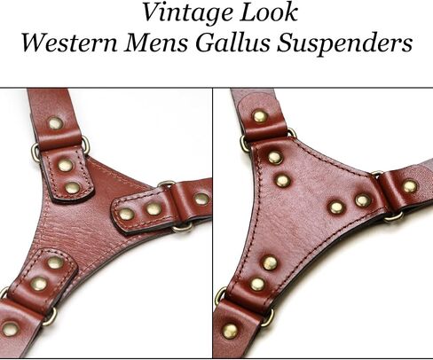 Leather Suspenders for Men Heavy Duty Y Back Adjustable Solid Brace Men's Big & Tall Suspenders for Dress Pants in Saudi Arabia