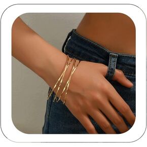 Minimalist Arm Cuff Geometric Upper Arm Cuff Adjustable Armband Simple Cuff Bangle Bracelet for Women Men