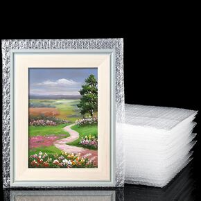 50Pcs 8 x 10 Inch Bubble Out Bag, Double Walled Wrap Pouches, Cushioning Protective Bubble Pouch for Shipping, Storage, Mailing Packing fragile item and Supplies Dishes Glass Plates Packaging