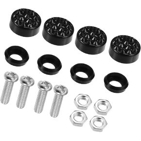 ACROPIX 1 Set Bling Car License Plate Fasteners Screws Caps Covers Black Universal Rhinestone License Plate Bolt Cap Plastic Washer Car Parts