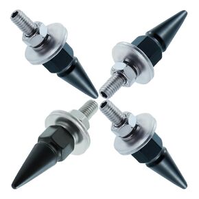Spike License Plate Bolt 4 Pcs Decorative License Plate Screw Fasteners Kit Aluminum Alloy Fit Most Cars Truck Motorcycle Modified Vehicle Accessories (Purple)