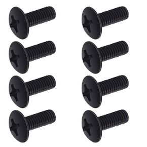 Black License Plate Screw Kit for Tesla Model 3, Model Y, M5-0.8 X 10 mm Pan Head Premium Stainless Steel Black Oxide for BMW 3 5 Series 1999-2007 (8 Pack)