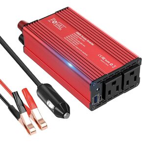 FOVAL 600W Power Inverter 12V DC to 110V AC Car Plug Adapter Outlet Converter with [65W PD USB-C] & [18W QC USB-A] Fast Charging Ports and 2 AC Outlets Car Power Inverter for Laptop Computer