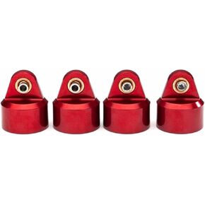 Traxxas 8964R Shock Caps, Aluminum (Red-Anodized), GT-Maxx Shocks (4)