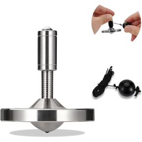 Premium Spinning Top with String, 304 Stainless Steel Anty-Gravit Gyroscope, Perfect Balance, Spin Long Time More Than 15 Minutes,Stress Relief Kill Time Toys (L/Colorful)