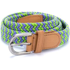 Woven Belt - Purple/Green