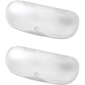 GSHLLO 2 Pcs Clear Plastic Glasses Cases Eyeglasses Hard Case Reading Glass Case Spectacle Holder Case Sunglass Box Protector