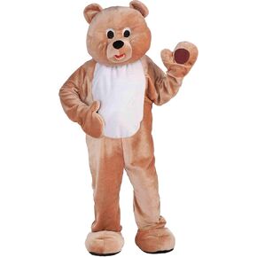 Forum Novelties costumes Deluxe Plush Honey Bear Mascot Adult Sized Costumes, Tan, One Size US