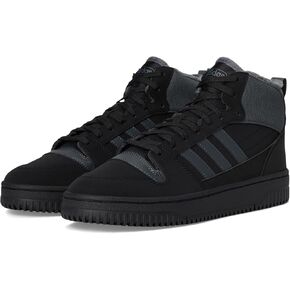 adidas Unisex Break Start Mid Top Winterized Basketball Sneaker, Black/Grey/Black, 6 US Men