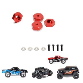 RCAWD Wheel hubs Hex w Screw Pins Set 4pcs for 1/18 LaTrax Desert Prerunner, LaTrax Teton Upgrades Wheel Hex, Hex Wheel Adapter Hopups Parts for #7669#76064-5#76054-1#76054-5 Blue