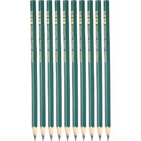 M&G Wooden Hexagonal Pencils, 10 Pcs 2B Pencils Graphite Round Pencils for Classroom Teacher Office Supplies, Green