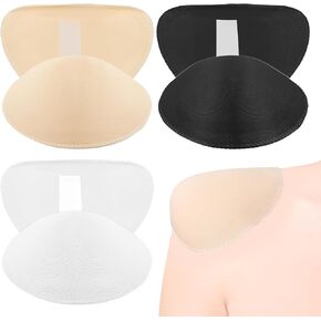3 Pairs Shoulder Pads Thickness 1.5cm Thickness Set-in Shoulder Pads Breathable Sponge Pads Shoulder Enhancer Foam Pads Sewing Supplies for Women Men Sloping High Low Shoulders Blazer Suit T-Shirt
