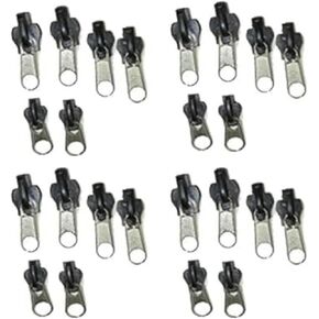 24Pcs Black Fasteners,Fix Zip Puller,Zipper Repair Kit Replacement Zip Slider Teeth Zippers， Design Arts, Crafts and Sewing，Replacement Zipper Fasteners Sewing Notions and Supplies