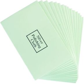 10+2pcs Silver Polishing Cloth New Version of The Wet Jewelry Cleaning Cloth Ring,Diamond,Gold,Platinum,Sterling Silver,Jewelry Cleaner (5.5 x 4.7 inches)