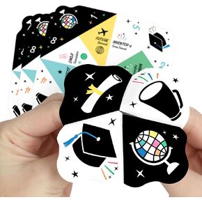 Big Dot of Happiness Graduation Cheers - Graduation Party Cootie Catcher Game - Fortune Tellers - Set of 12