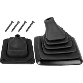 Shift Lever Boot & Mounting Plate Assembly Replacement F5TZ7277BA Fit for Ford F-250 1990-1998 Ford F-350 1990-1997 Ford Mustang 1990-1996, Manual Transmission Shifter Boot with Mounting Bracket
