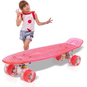 Skateboards Kids Skate Board with Led Light Up Wheels for Beginner