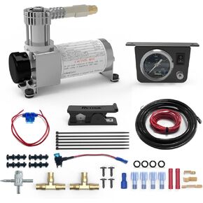 On Board Air Compressor System for Truck Universal Air Bags Compressor Kit with Gauge in Kuwait