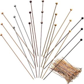 200 Pcs DIY Ball Needle Ball Pins for Jewelry Making Headpins for Jewelry Making Jewelry Findings Craft Needles Jewelry Making Needles Brass Head Material Optional Copper