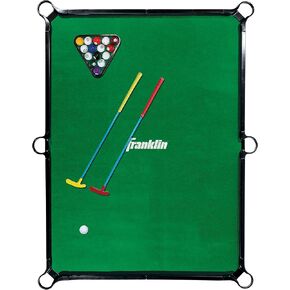 Franklin Sports Billiards Mini Putt Golf - لعبة غولف صغيرة + لعبة كومبو لحمام السباحة - لعبة عائلية ممتعة داخلية وخارجية للأطفال والكبار - لعبة فردية + متعددة اللاعبين