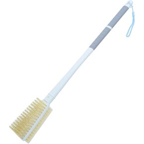 Shower Brush with Soft and Stiff Bristles, 20.5" Extended Long Handle Back Scrubber Dual-Side Bath Brush Body Exfoliator for Wet or Dry Brushing (Super Long Handle)