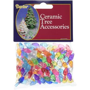 Darice Ceramic Christmas Tree Accessories Small Twist Pin Multi Color, 0.5 Inch