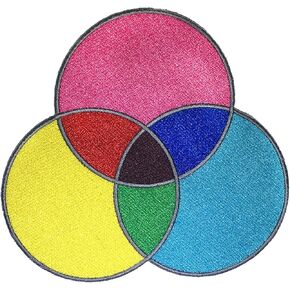 طابعة CMYK Ink Swatch Artist Designer تُخيط على رقعة مطرزة