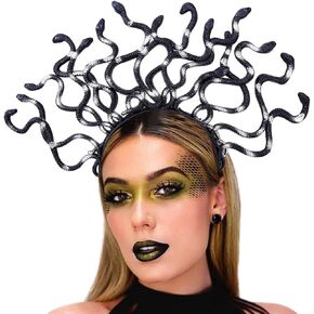 BARTOSI Medusa Headband Snake Headpiece Halloween Costume Hair Accessories for Women