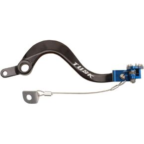 Tusk Aluminum Brake Pedal Blue Tip - Fits: Yamaha YZ250F 2006-2009