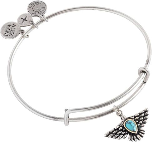 Alex and Ani Two-Tone Feather Cuff Bracelet in Kuwait