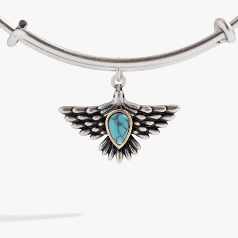 Alex and Ani Two-Tone Feather Cuff Bracelet in Kuwait
