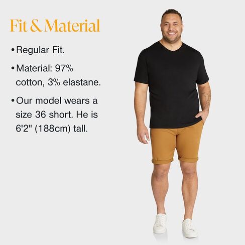 Johnny Bigg Charlie Canvas Short - Canvas Mens Shorts | Regular Fit | Mid-Rise Waist | Big and Tall Shorts | Casual Shorts in Saudi Arabia