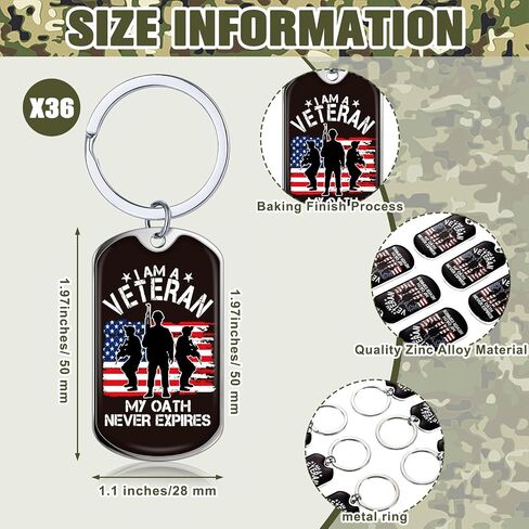 Veterans Army Keychain Gifts for Men Military Keychain Gifts Accessories for Soldier Veteran Heroes Party Supplies in Saudi Arabia