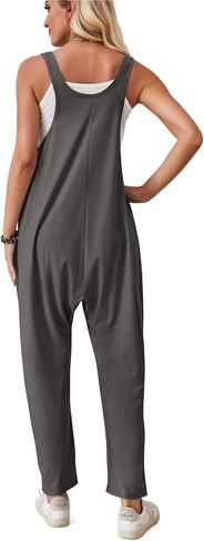 Jumpsuits for Women Casual Cotton Baggy Overalls Wide Leg Jumpsuits Tank Sleeveless One-Piece Romper Loose Fit in Saudi Arabia