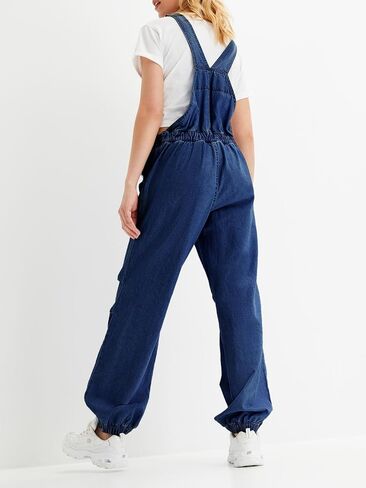 Cicy Bell Womens Baggy Denim Overalls Loose Fit Lantern Jogger Leg Jean Jumpsuit with Pockets in Saudi Arabia