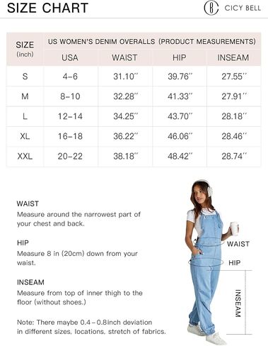 Cicy Bell Womens Baggy Denim Overalls Loose Fit Lantern Jogger Leg Jean Jumpsuit with Pockets in Saudi Arabia