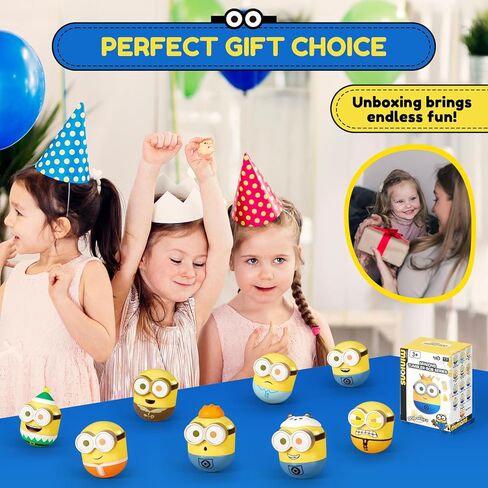 Minions Blind Box Figures, Mini Wobbler Toys Action Figures for Home Decor Desk Accessories, Despicable Me Collectible Toys for Kids Boys Girls Ages 3+, Tumbler Bob Series, 1 Pack in Saudi Arabia