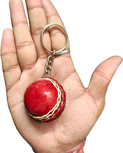 Cricket Mini Bat and Ball Charm Keychain Perfect Cricket Lover Gift Sporty Jewelry Accessory for Cricket Fans, Players (Combo Pack) in Saudi Arabia