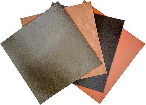 Brown Leather Hide Leather Sheets: 4 Brown Scrap Leather Pieces Leather Sheets for Craft 5x5In/ 12x12cm in Kuwait