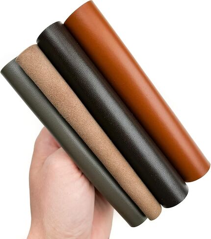 Brown Leather Hide Leather Sheets: 4 Brown Scrap Leather Pieces Leather Sheets for Craft 5x5In/ 12x12cm in Kuwait