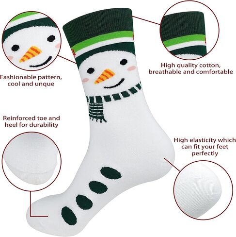 Roszwtit Holiday Crew Socks Seasonal Holiday Medium Stockings Soft Warm Knitted Sock Gifts for Men and Women in Kuwait