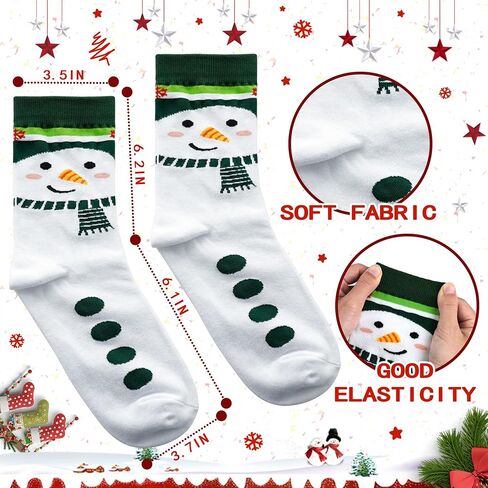 Roszwtit Holiday Crew Socks Seasonal Holiday Medium Stockings Soft Warm Knitted Sock Gifts for Men and Women in Kuwait