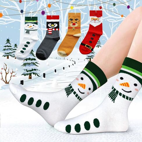 Roszwtit Holiday Crew Socks Seasonal Holiday Medium Stockings Soft Warm Knitted Sock Gifts for Men and Women in Kuwait