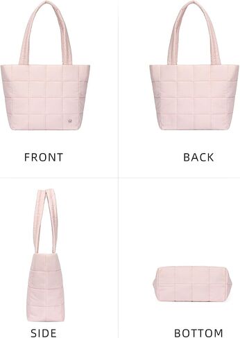 WESTBRONCO Puffer Tote Bags for Women Puffy Quilted Purse Nylon Shoulder Bag and Handbags with Laptop Compartment in Saudi Arabia