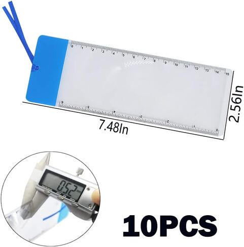 Bookmark Ruler Magnifying Glass, 10PCS Magnifying Glass Ruler, 3X Magnifying Glass, for Reading Small Fonts, Maps and Books in Saudi Arabia