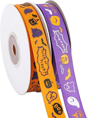 2 Rolls School Ribbon 7/8 Inch, 20 Yards Ruler Bus Apple ABC Pencil Teacher Grosgrain Ribbon for Gift Wrapping, Teacher Appreciation, Back to School Decoration in Kuwait
